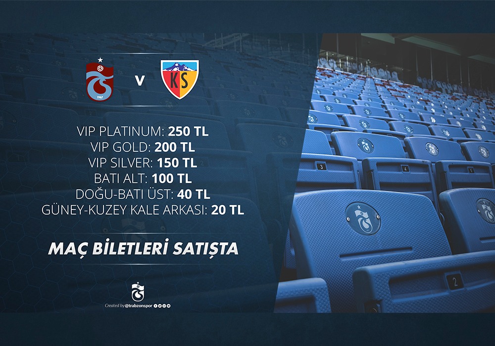 Kayserispor Maci Biletleri Satisa Cikti Trabzonspor Kulubu Resmi Web Sitesi